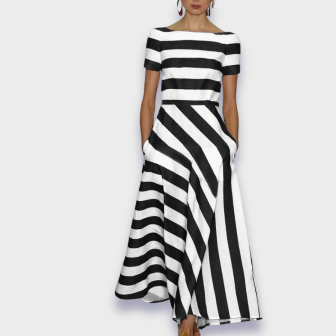 Zinnia | Handmade Striped Maxi Dress