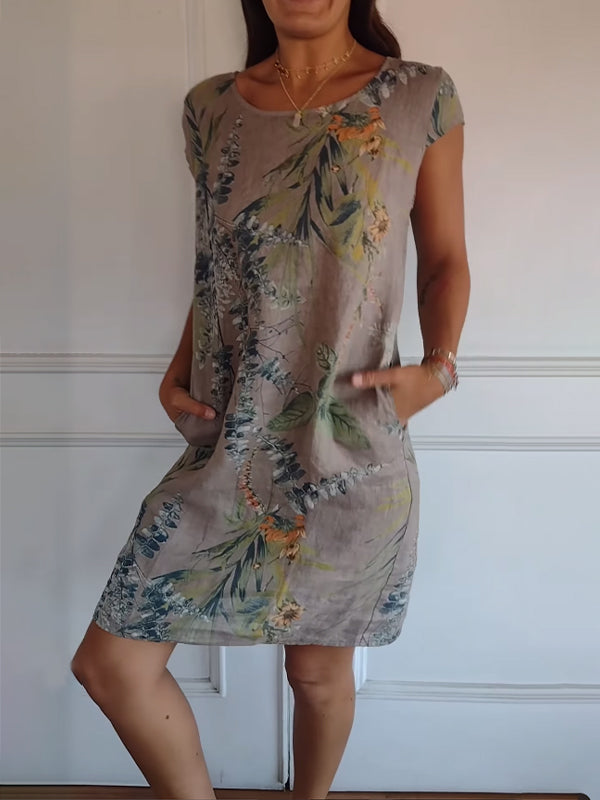 Margot | Botanical Print Dress