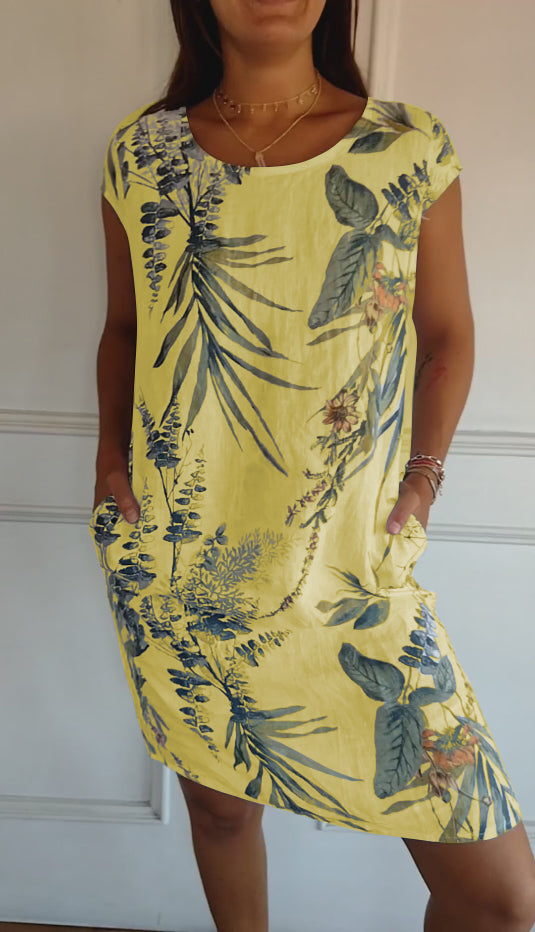 Margot | Botanical Print Dress