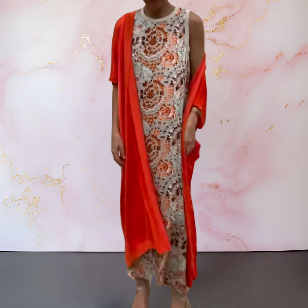 Azaria | Elegant Dress with Cardigan