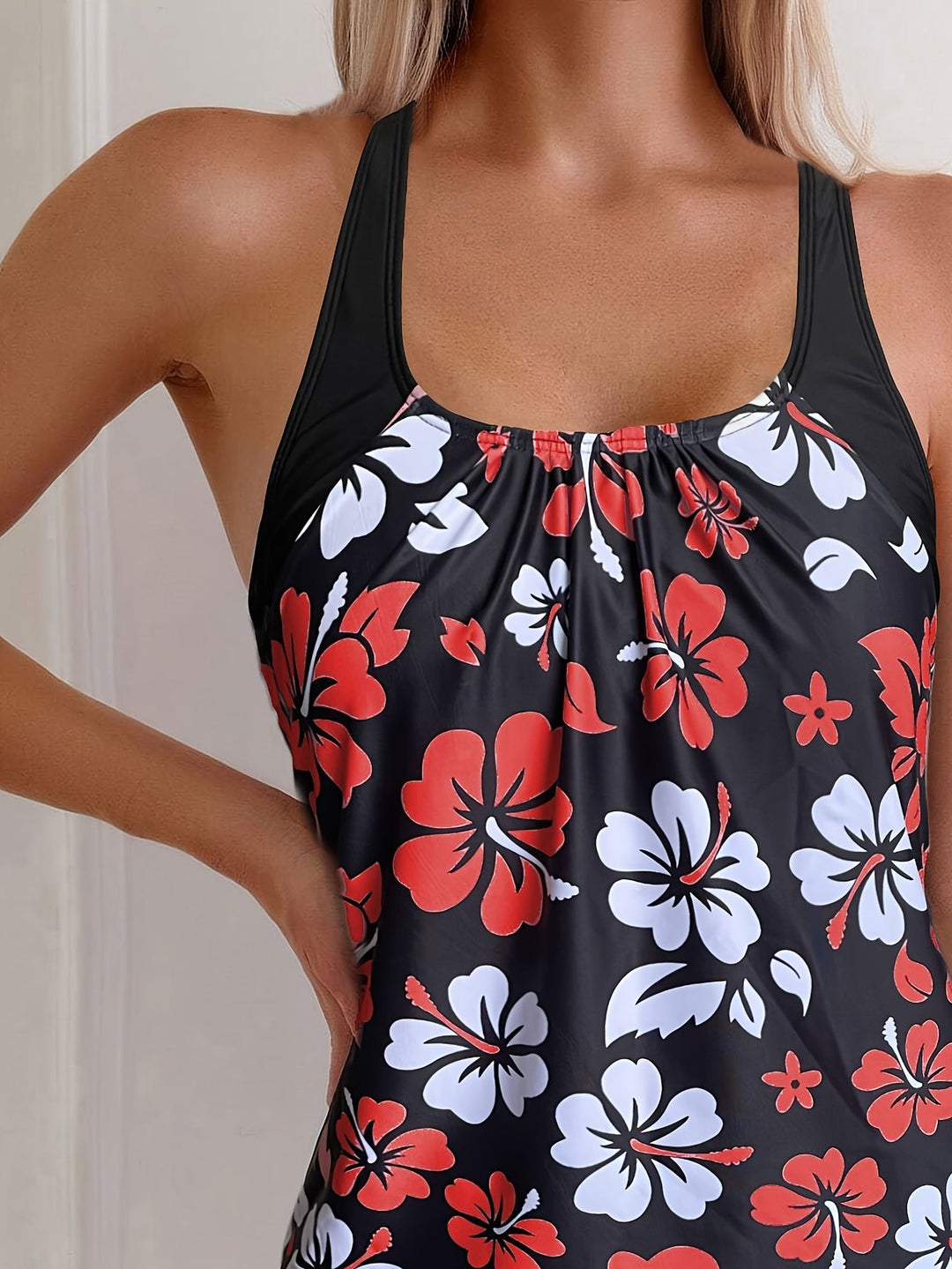 Elena | Floral Print Tankini Set