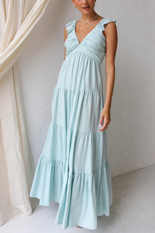 Ophelia | Elegant Maxi Dress with Ruches