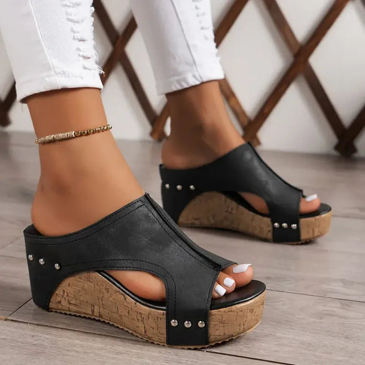 Faith | Elegant Sole Buckle Wedge Sandals