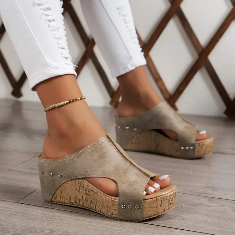 Faith | Elegant Sole Buckle Wedge Sandals
