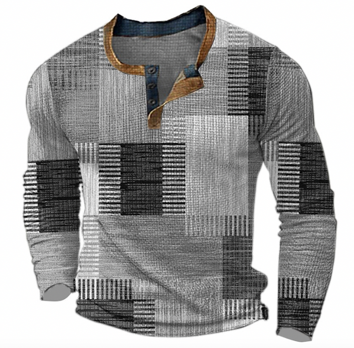 Lawson | Stylish Henley Shirt with Geometric Pattern