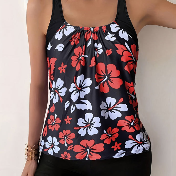 Elena | Floral Print Tankini Set