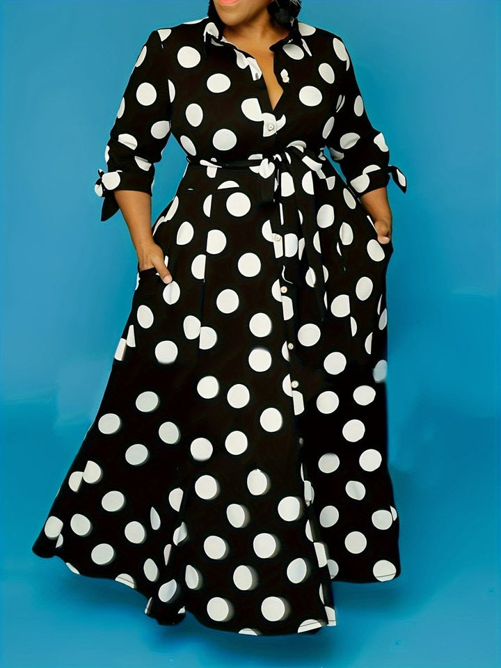 Allegra | Elegant Polkadot Dress