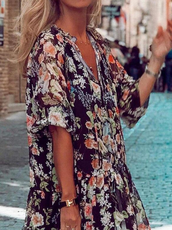 Calie | Floral Vintage Dress