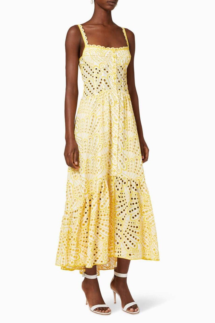 Dolly | Lace Midi Bustier Dress