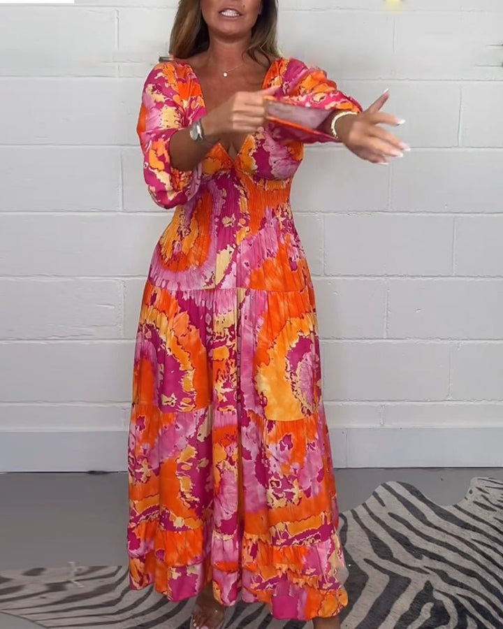 Isabel | Stylish Printed Dress with 3/4 Sleeves