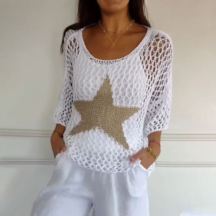 Jiah | Star Knitted Top