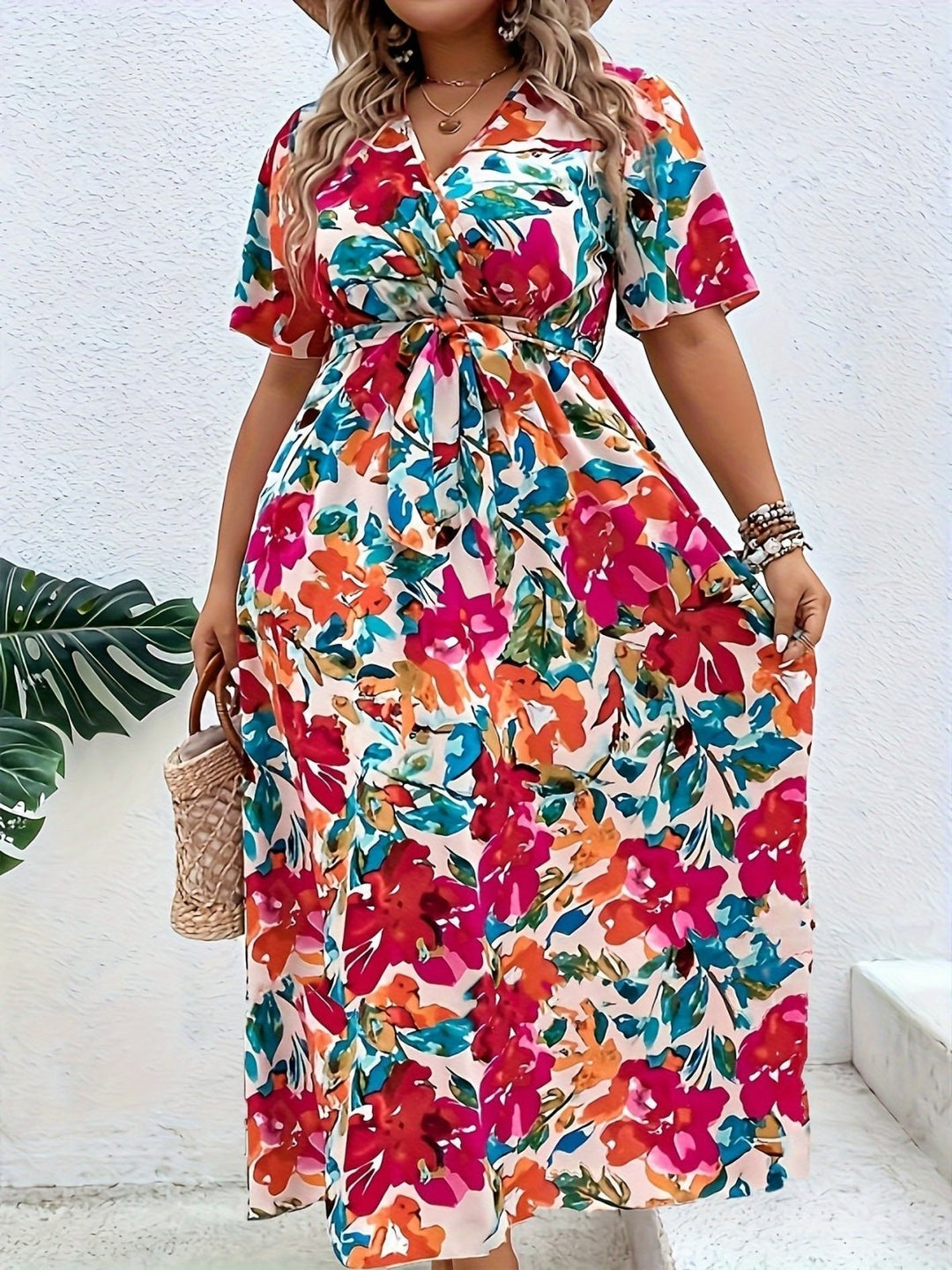Lindsay | Radiant Floral Wrap Dress