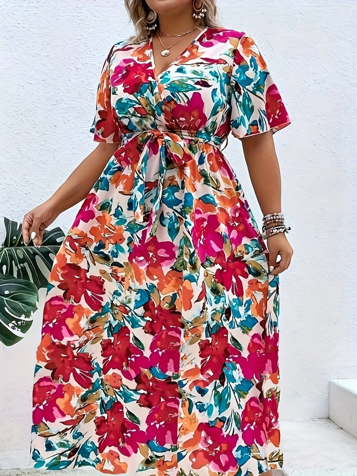 Lindsay | Radiant Floral Wrap Dress