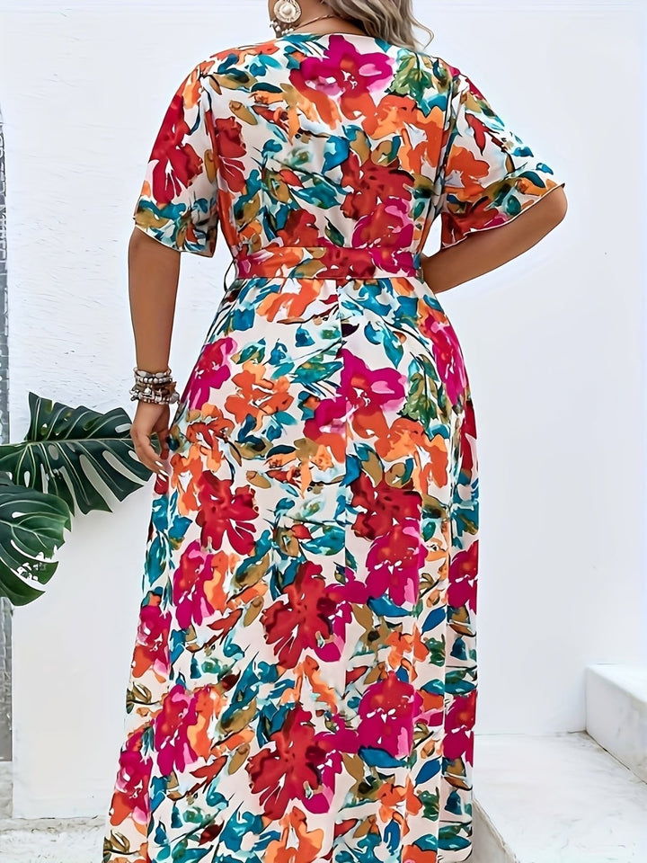 Lindsay | Radiant Floral Wrap Dress