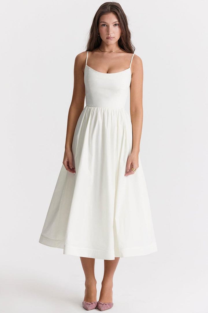 Paige | Elegant Dress with Skirt Detailing