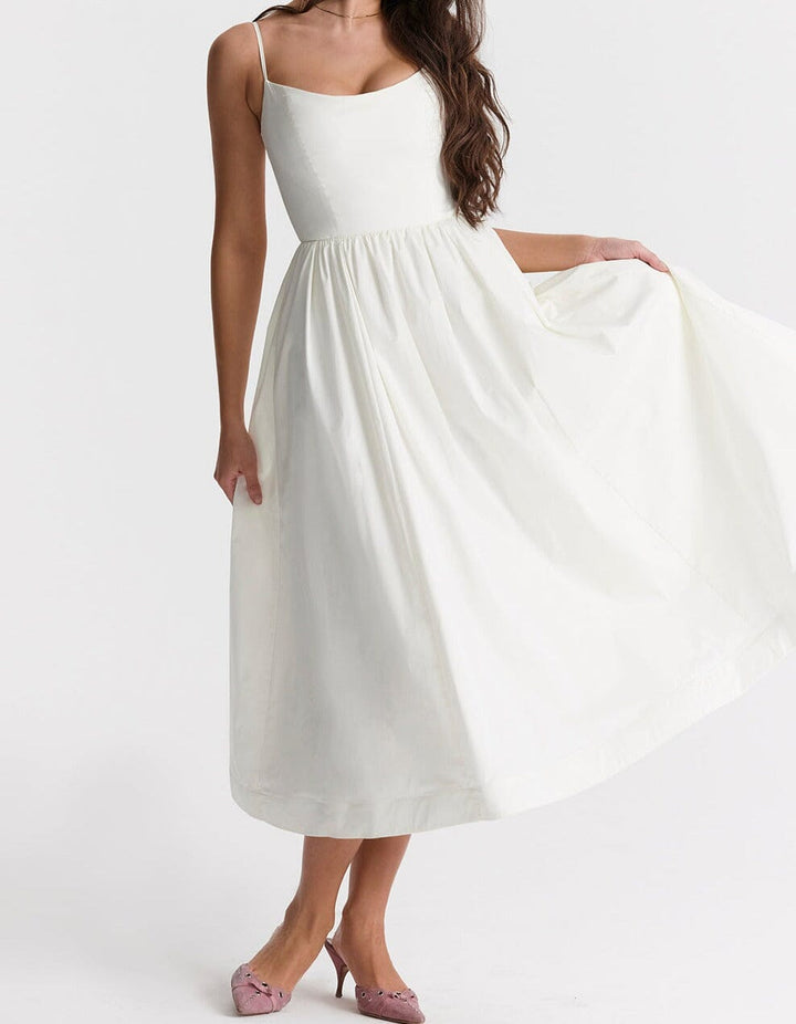 Paige | Elegant Dress with Skirt Detailing