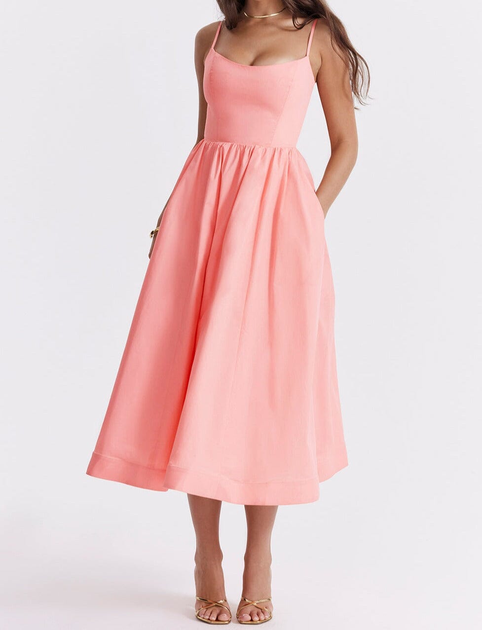 Paige | Elegant Dress with Skirt Detailing
