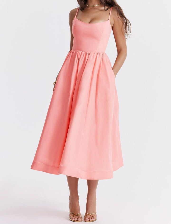 Paige | Elegant Dress with Skirt Detailing