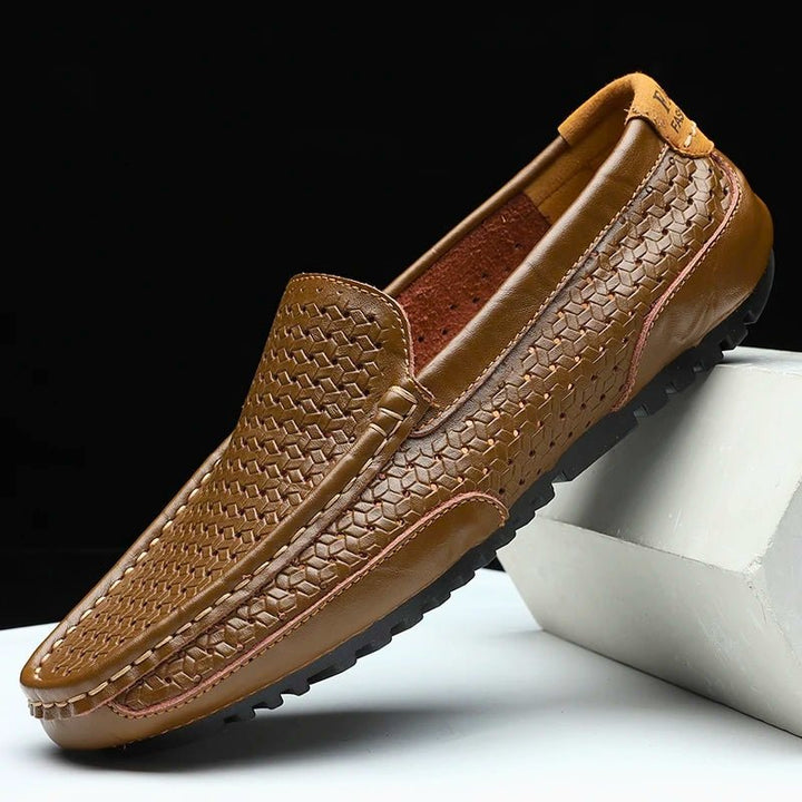 Lucio Fontana Faux Leather Loafers