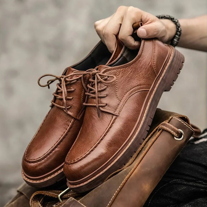 Marcello | Vintage Faux Leather Men’s Shoes
