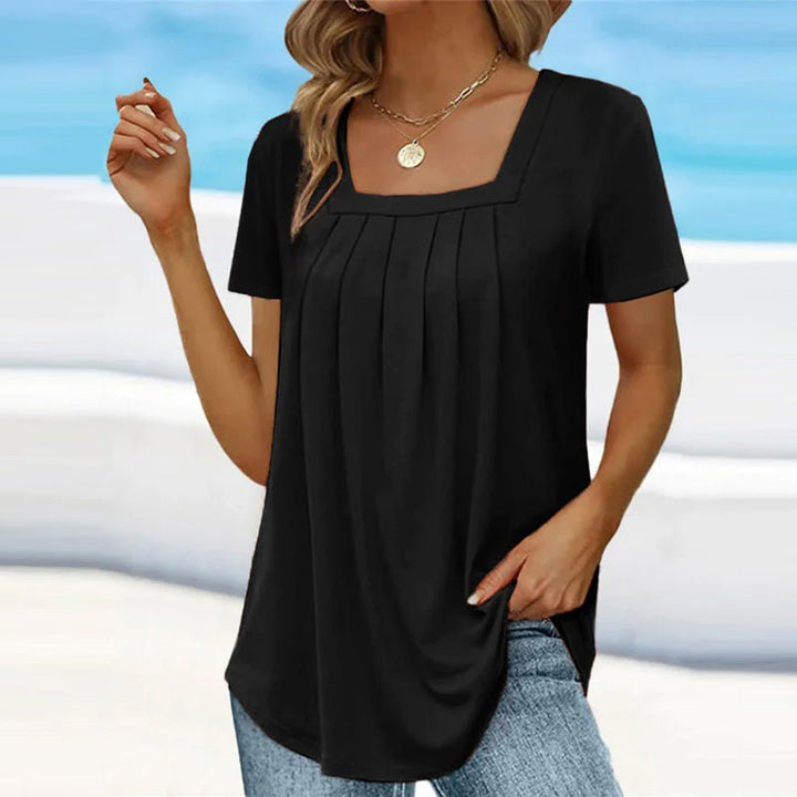 Mindy | Elegant Pleated Blouse