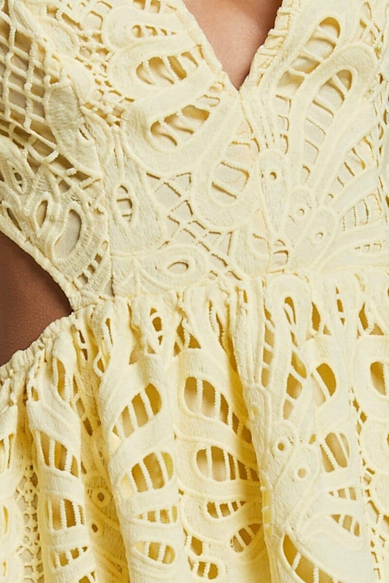 Sandra | Embroidered Lace Midi Dress