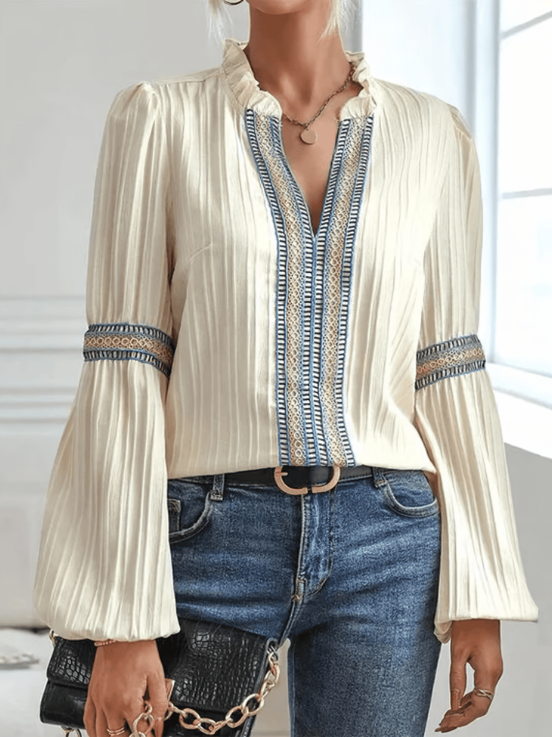Valerie | Beautiful V-Neck Blouse