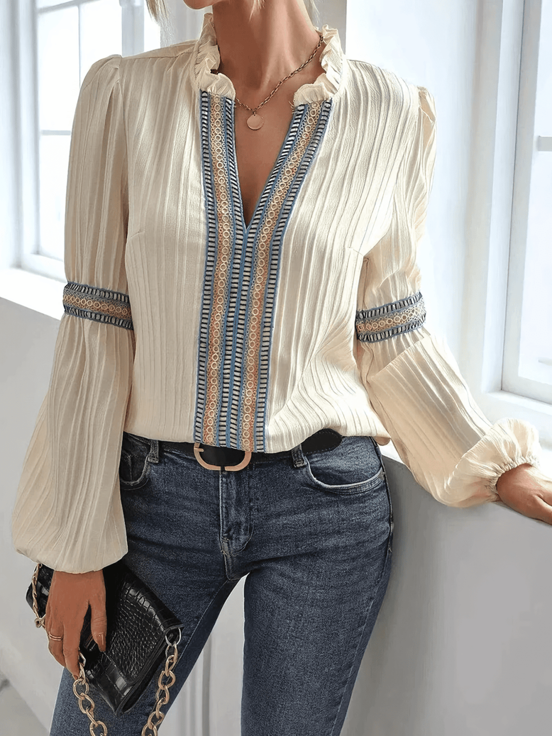 Valerie | Beautiful V-Neck Blouse