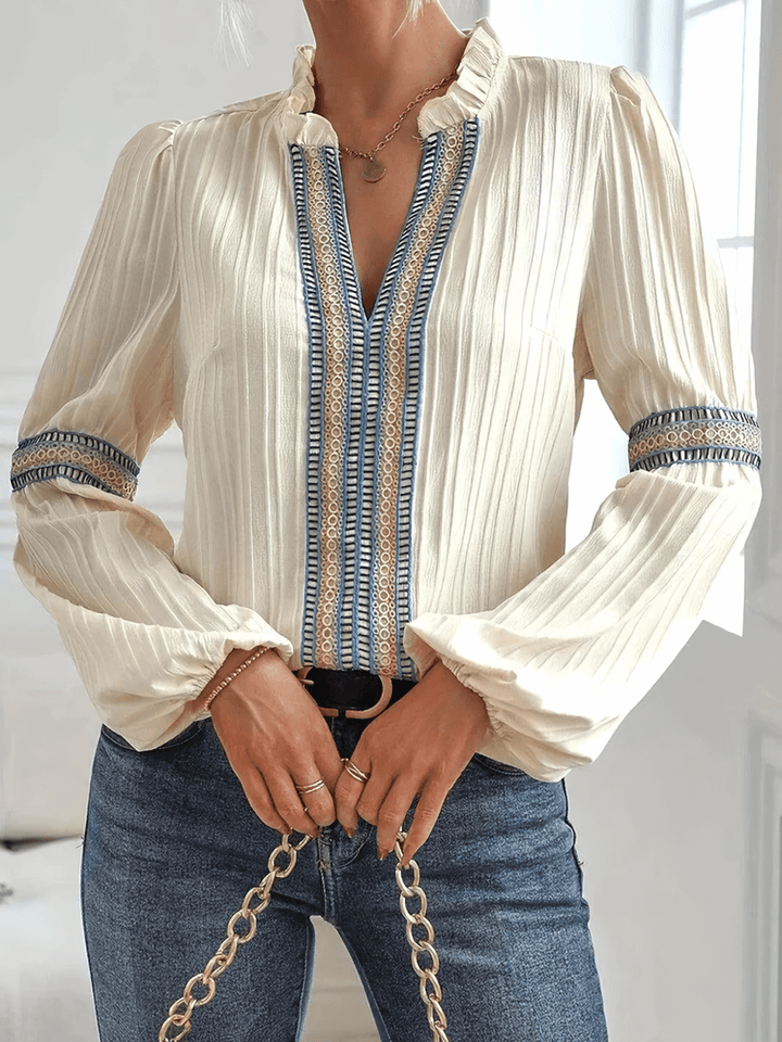 Valerie | Beautiful V-Neck Blouse